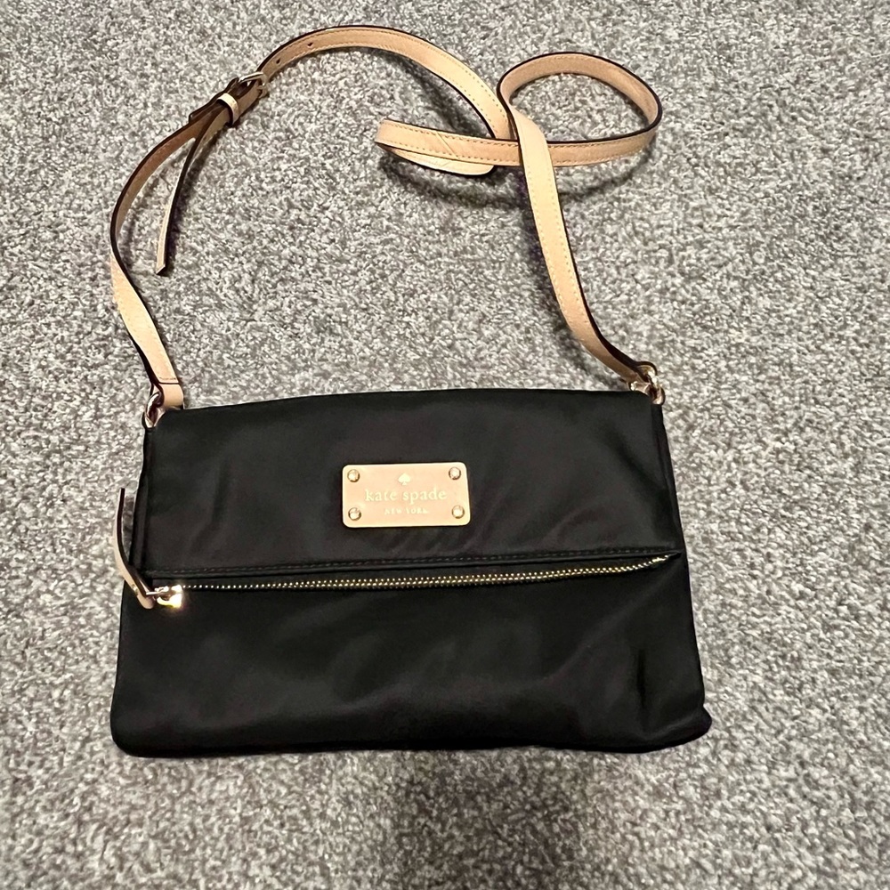 Kate Spade Kennedy Park Aleah Crossbody Black Nylon Bag